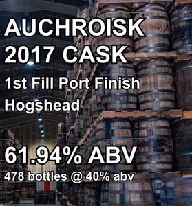 AUCHROISK  8yo CASK : 1st Fill Port Finish Hogshead