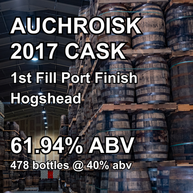 AUCHROISK  8yo CASK : 1st Fill Port Finish Hogshead
