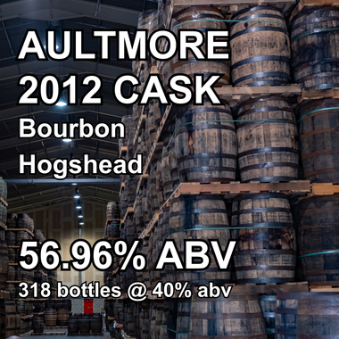 AULTMORE 13yo CASK : Bourbon Hogshead (Jan 2012)