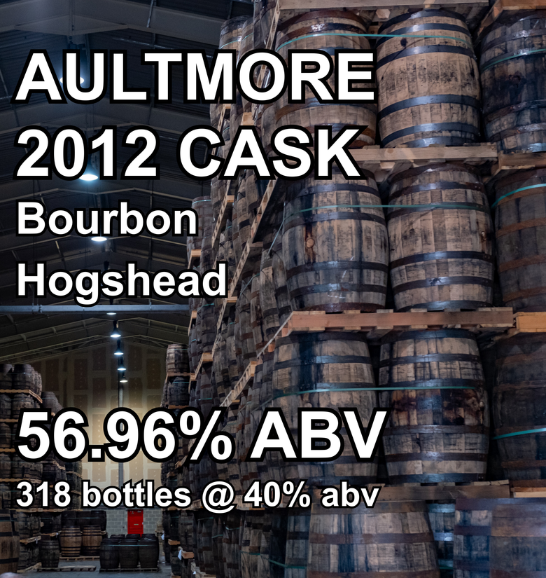 AULTMORE 13yo CASK : Bourbon Hogshead (Jan 2012) ref.246