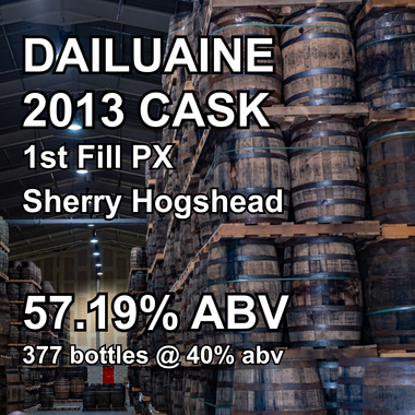 DAILUAINE 12yo CASK : 1st Fill PX Sherry Hogshead (Aug 2013)