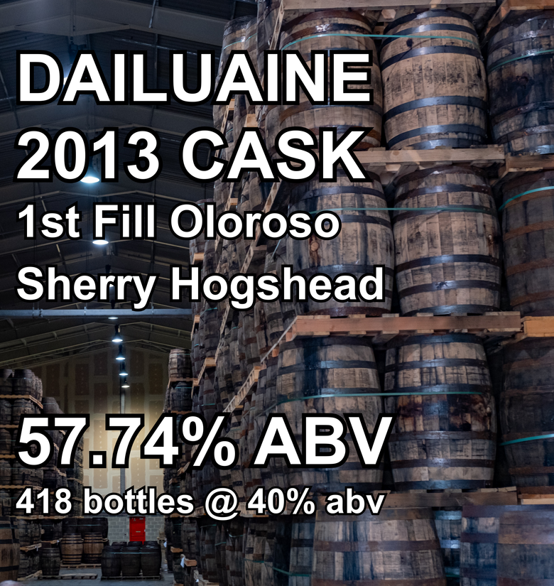 DAILUAINE 12yo CASK : 1st Fill Oloroso Sherry Hogshead (Aug 2013) ref.270