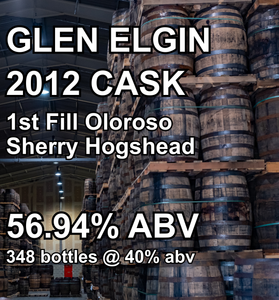 GLEN ELGIN 13yo CASK : 1st Fill Oloroso Sherry Hogshead (Feb 2012)