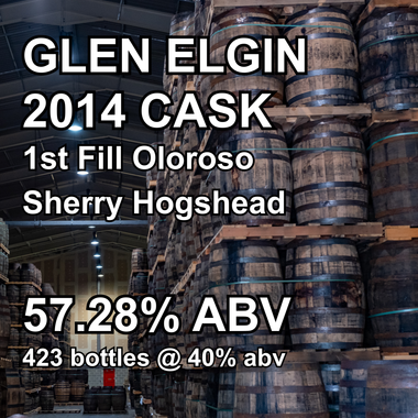 GLEN ELGIN 12yo CASK : 1st Fill Oloroso Sherry Hogshead (Jan 2014)