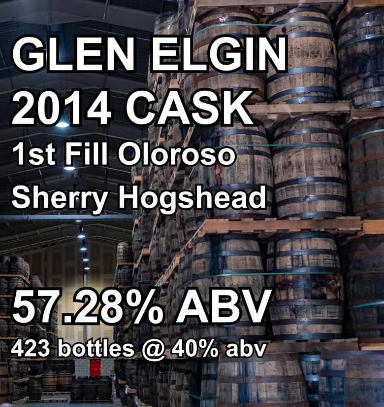 GLEN ELGIN 12yo CASK : 1st Fill Oloroso Sherry Hogshead (Jan 2014) ref.544