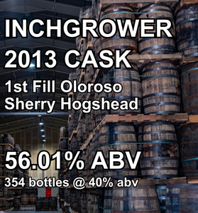 INCHGOWER 12yo CASK : 1st Fill Oloroso Sherry Hogshead (Jul 2013) ref.277