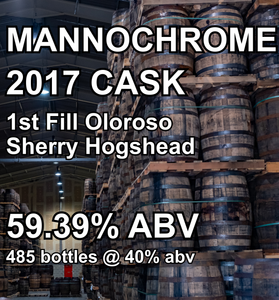 MANNOCHMORE 8yo CASK : 1st Fill Oloroso Sherry Hogshead (Jun 2017) ref.282