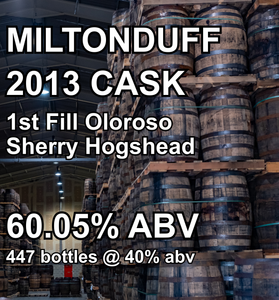 MILTONDUFF 12yo CASK : 1st Fill Oloroso Sherry Hogshead (Oct 2013) ref.548