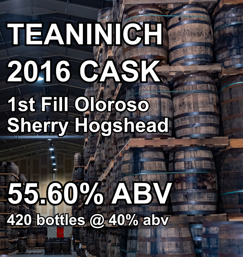 TEANINICH 10yo CASK : 1st Fill Oloroso Sherry Hogshead (Feb 2016) ref.542
